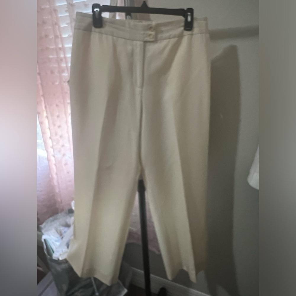 Oscar de la Renta Cream Trousers